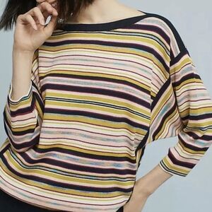 Moth Anthropologie striped dolman boat neck  sweater size woman's small